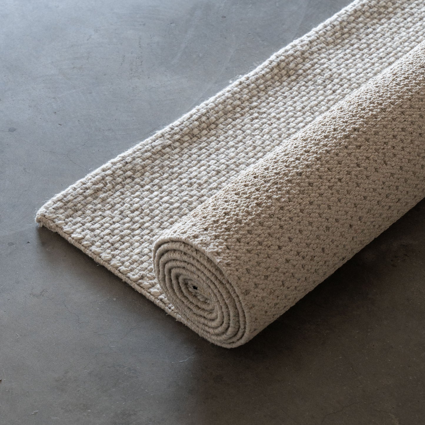 Ivory-Silver 2021 Modern White Wool Rug