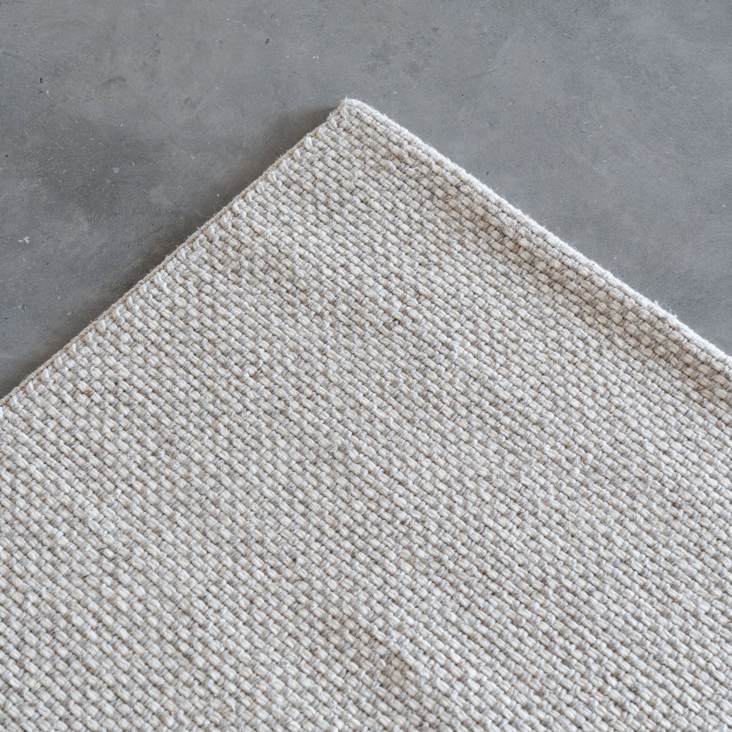Ivory-Silver 2021 Modern White Wool Rug