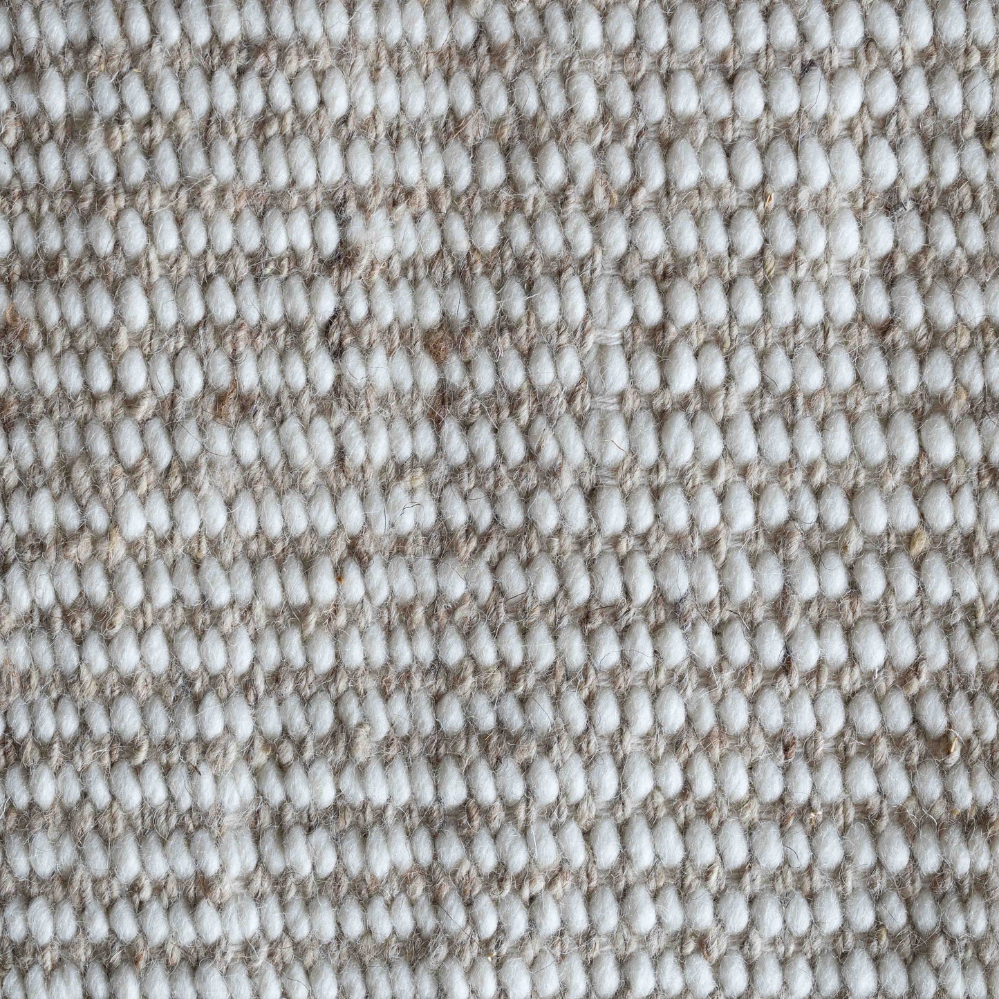 Handcrafted Silver Ivory Wool Rug