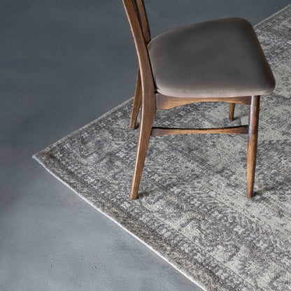 Grey Vintage Style Cotton Woven Rug