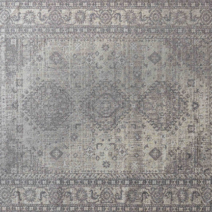 Grey Vintage Style Cotton Woven Rug
