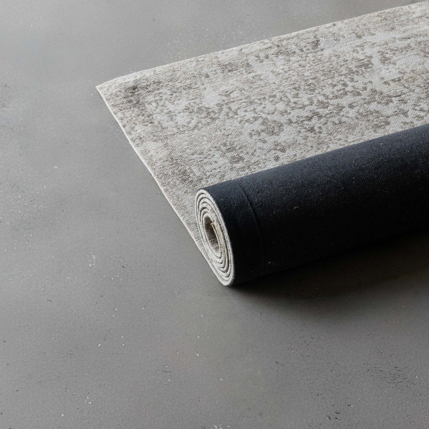 New Silver White Vintage Style Woven Cotton Runner Rug