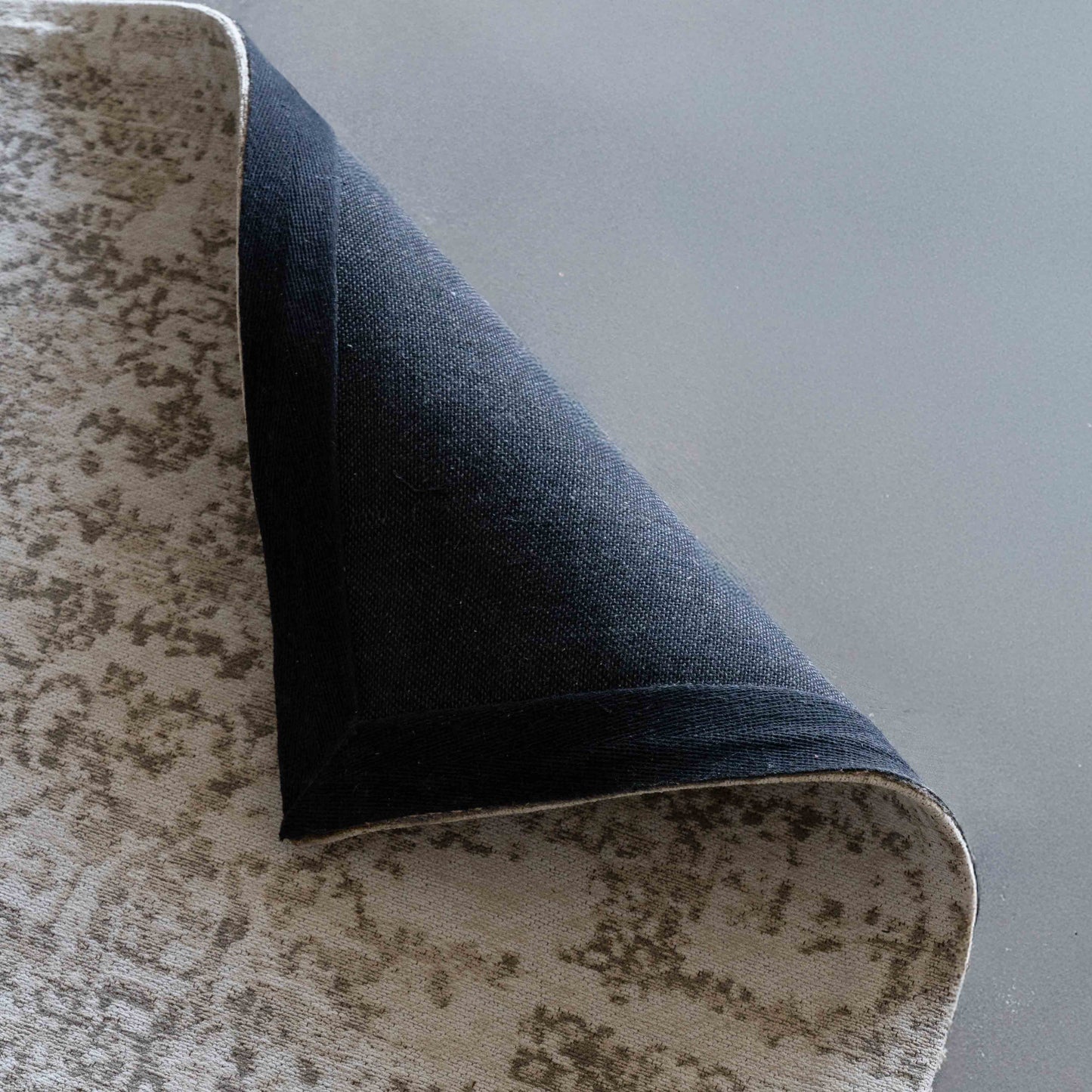 New Silver White Vintage Style Woven Cotton Runner Rug
