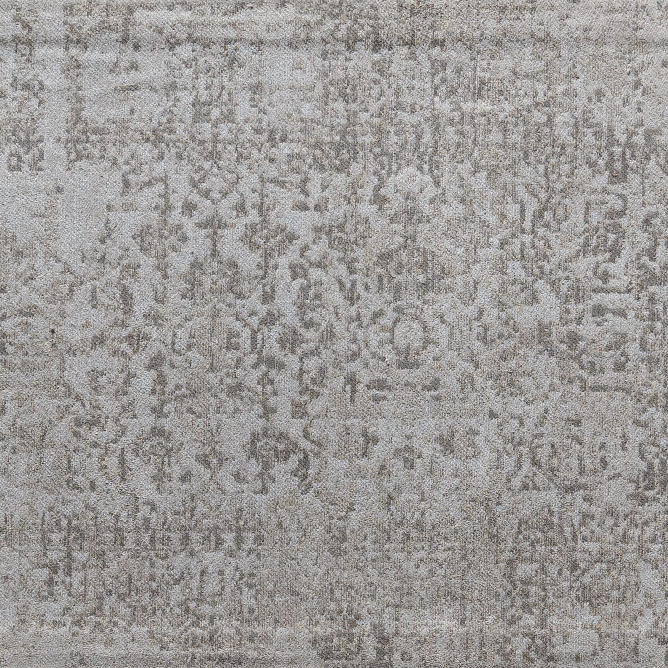 New Silver White Vintage Style Woven Cotton Runner Rug