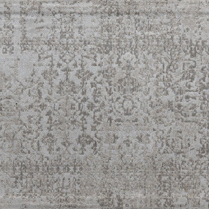 New Silver White Vintage Style Woven Cotton Runner Rug