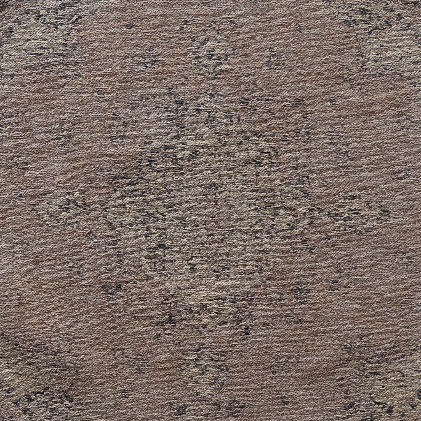 Peach Cotton Woven Round Rug