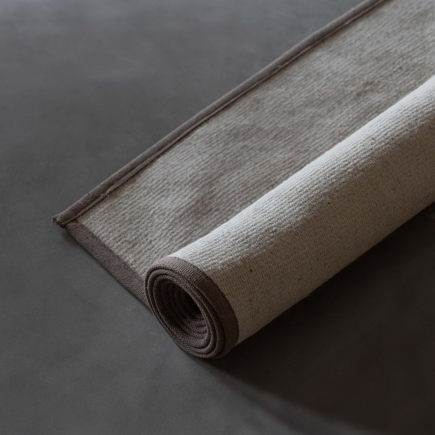 Handmade Beige Wool Rug