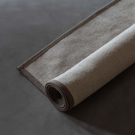 Handmade Beige Wool Rug