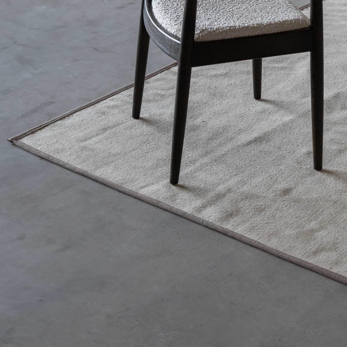 Handmade Beige Wool Rug