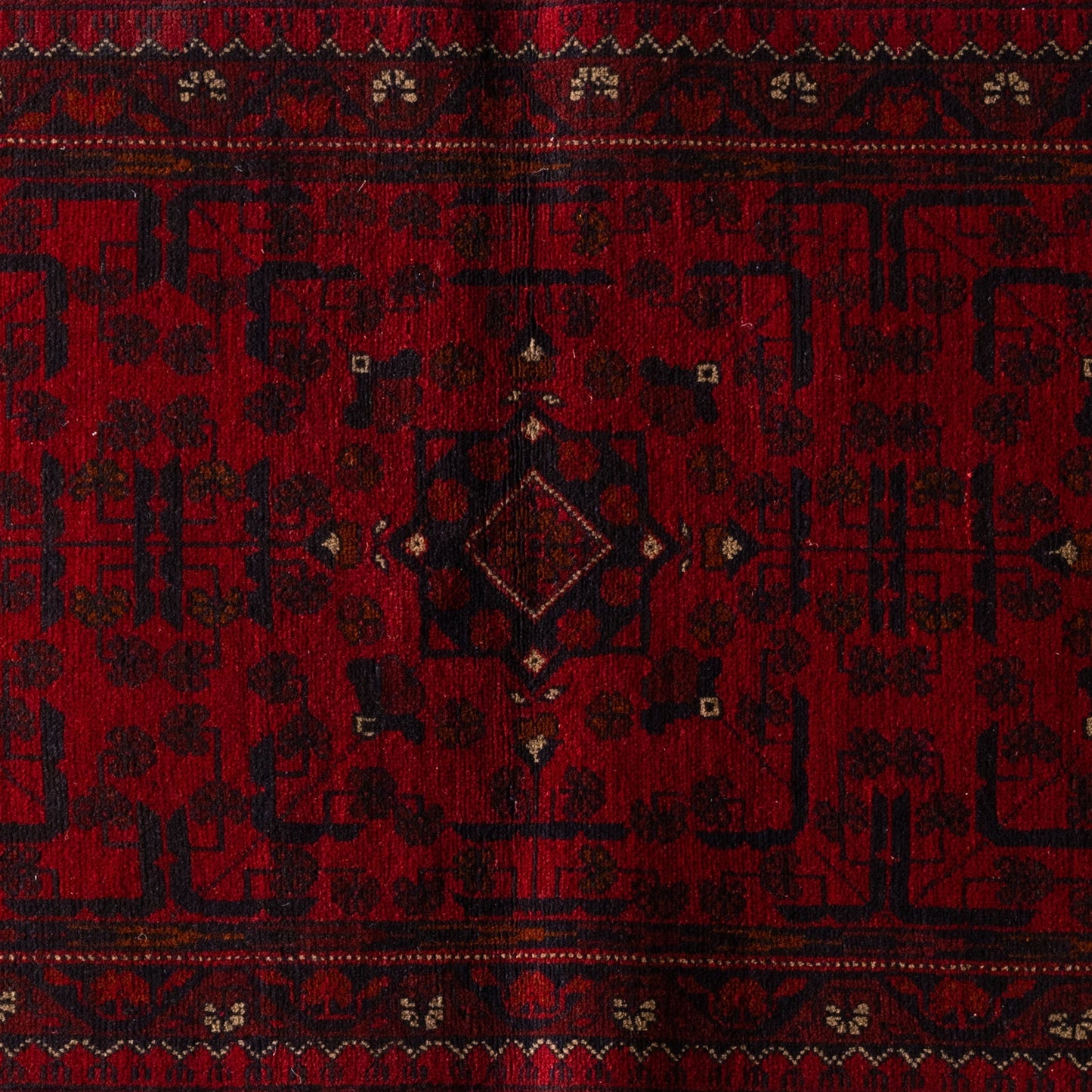 Silken Weave Runner Handcrafted Red Vintage Style Wool Rug