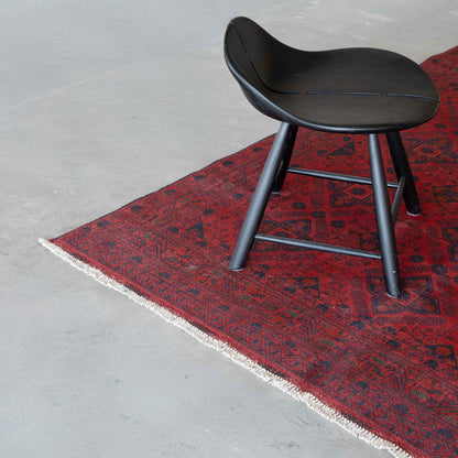 Handcrafted Red Vintage Style Wool Rug